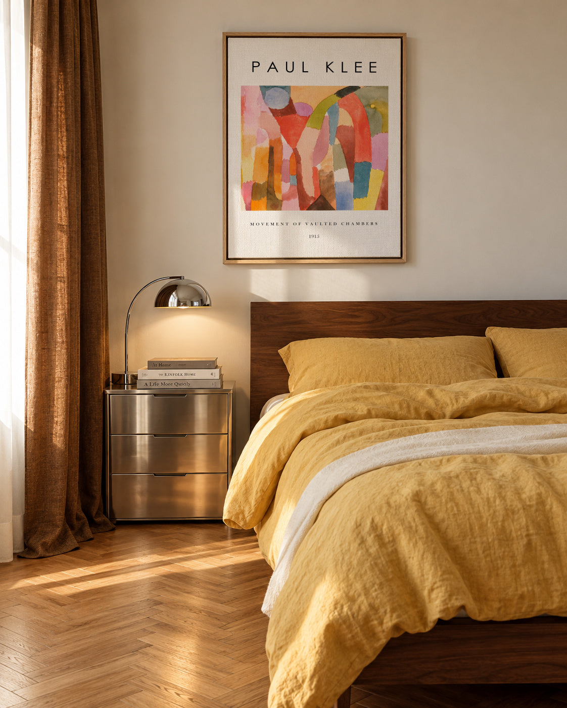Movement of Vaulted Chambers Exhibition White - Paul Klee - Framed canvas in an interior