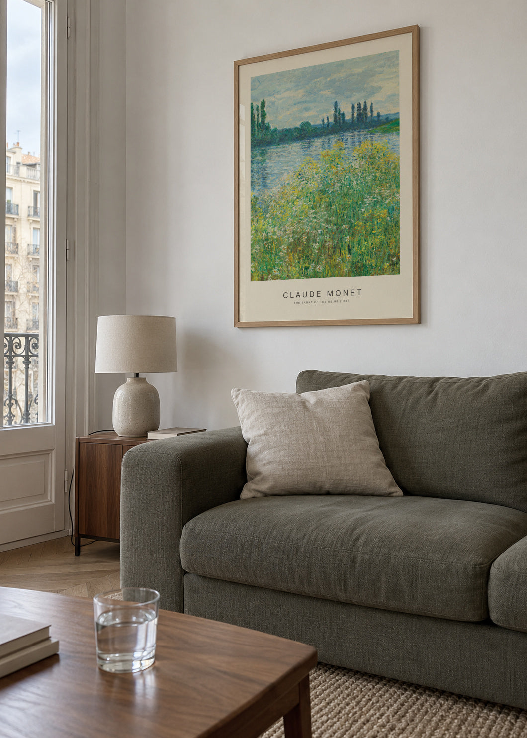The Banks of the Seine (Special Edition) - Claude Monet - Framed poster in an interior