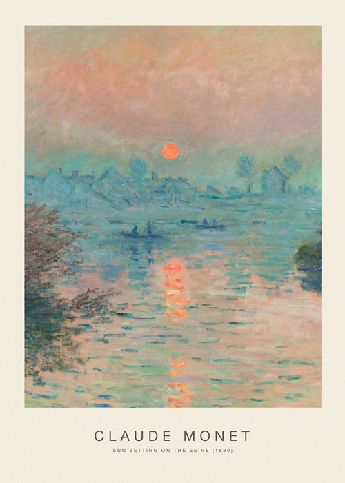 Sun Setting on the Seine (Special Edition) - Claude Monet - Obra sin marco