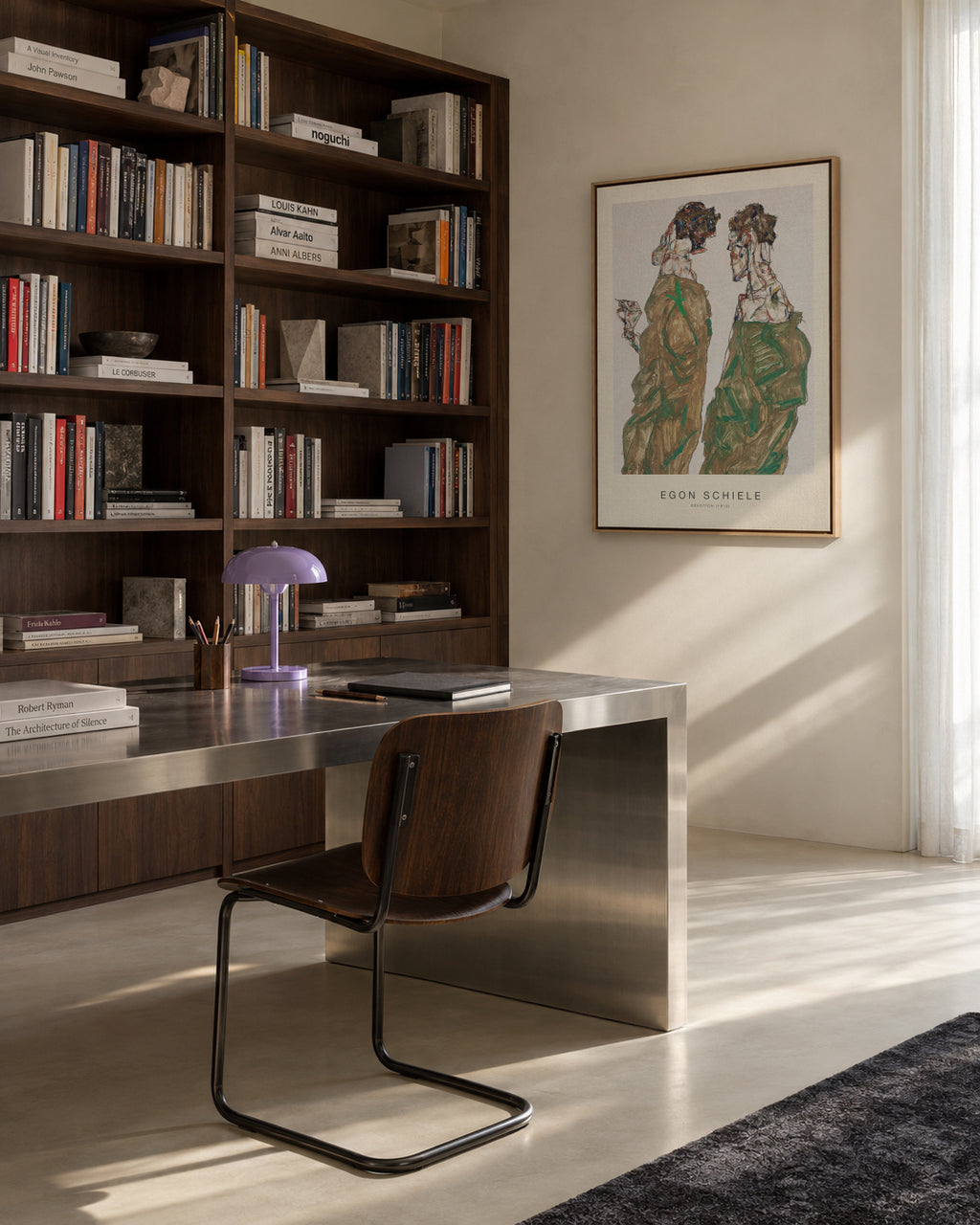 Devotion (Special Edition) - Egon Schiele - Framed canvas in an interior