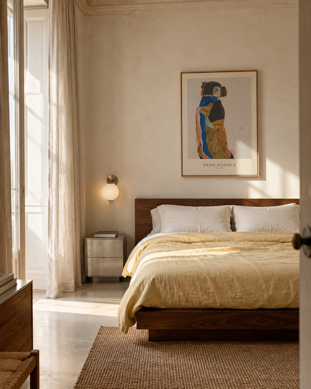 Moa (Special Edition) - Egon Schiele - Framed canvas in an interior