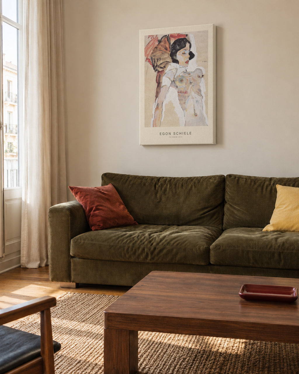 The Dream (Special Edition) - Egon Schiele - Unframed canvas in an interior