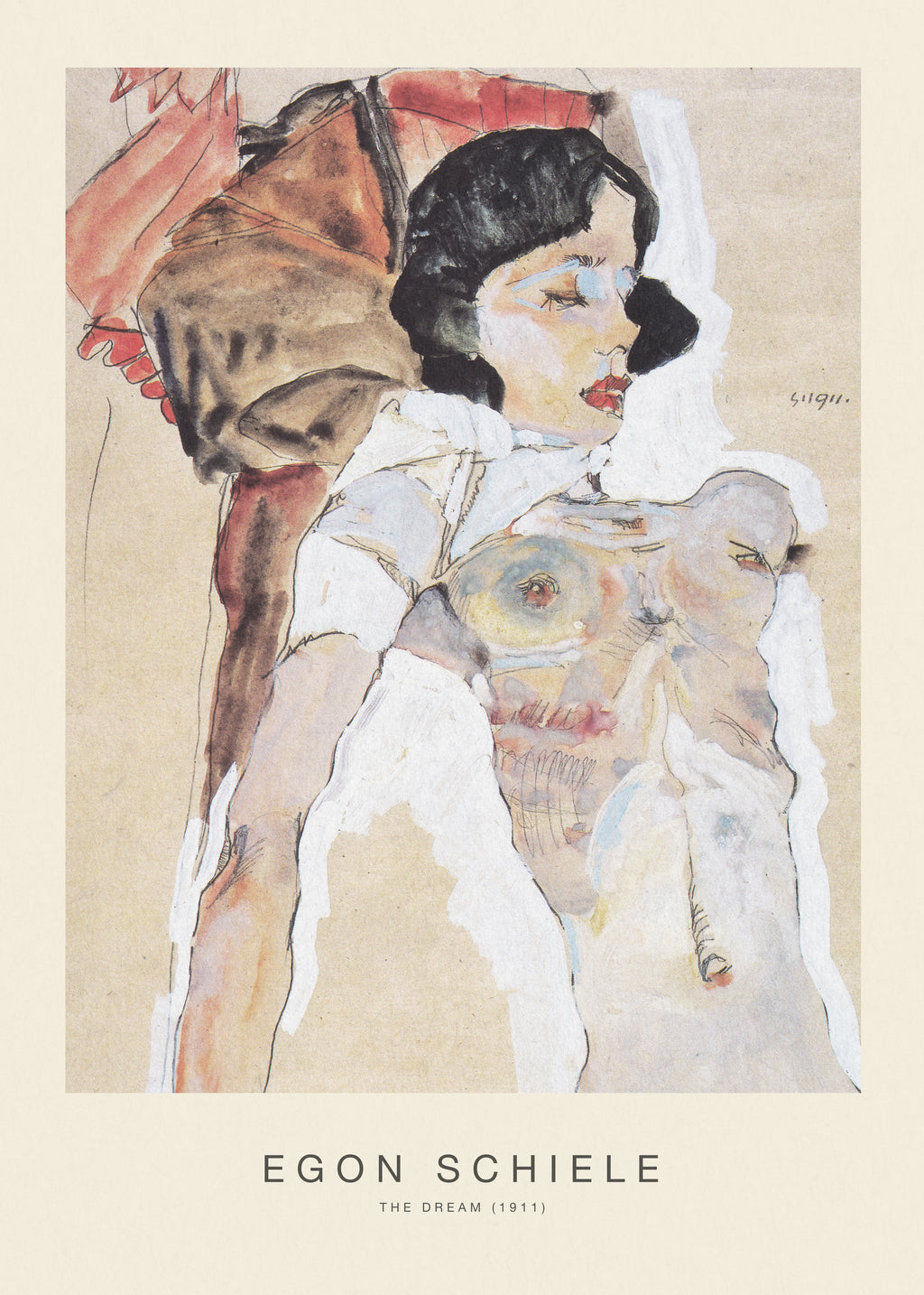 The Dream (Special Edition) - Egon Schiele - Unframed art print