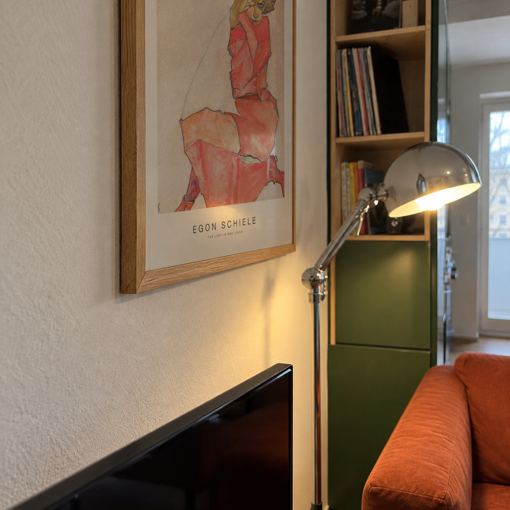 The Lady in Red (Special Edition) - Egon Schiele - Framed poster detail