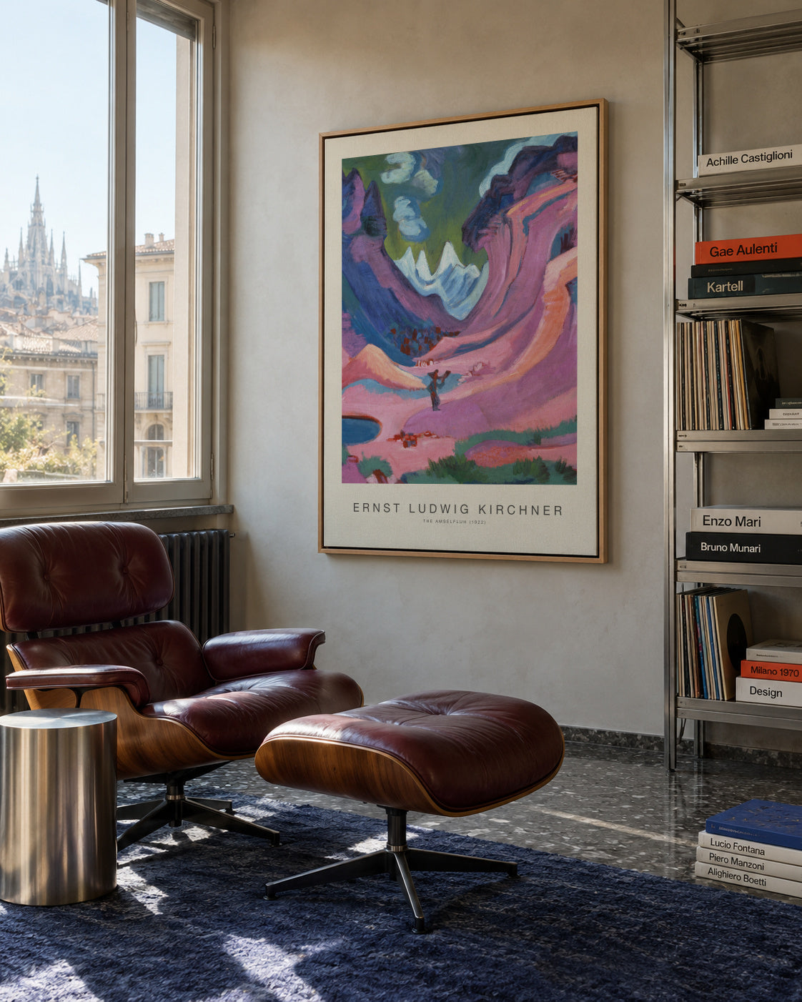 The Amselfluh (Special Edition) - Ernst Ludwig Kirchner - Framed canvas in an interior