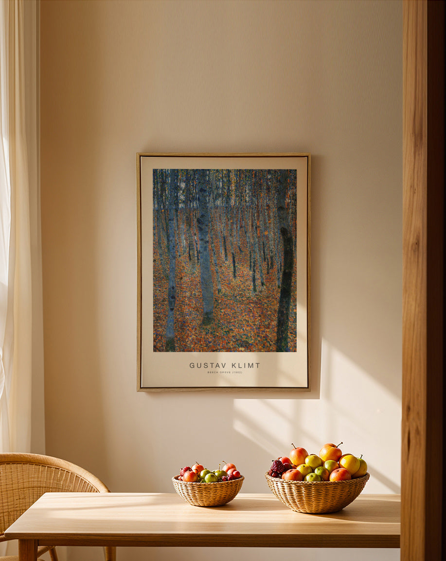 Beech Grove (Special Edition) - Gustav Klimt - Framed canvas in an interior
