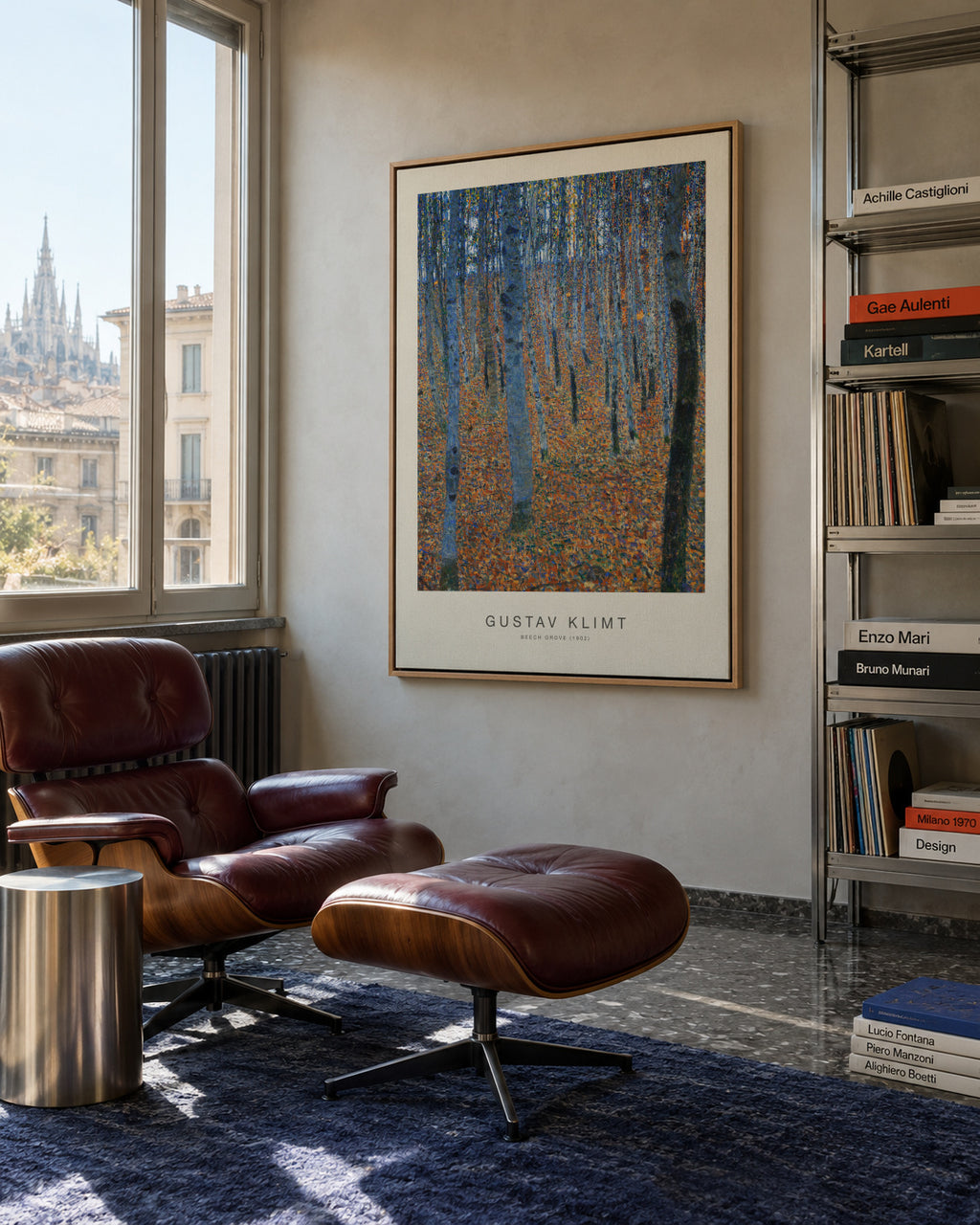 Beech Grove (Special Edition) - Gustav Klimt - Framed canvas in an interior