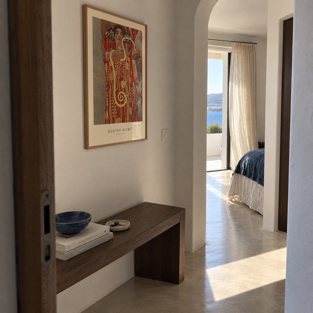 Hygieia (Special Edition) - Gustav Klimt - Framed poster in an interior