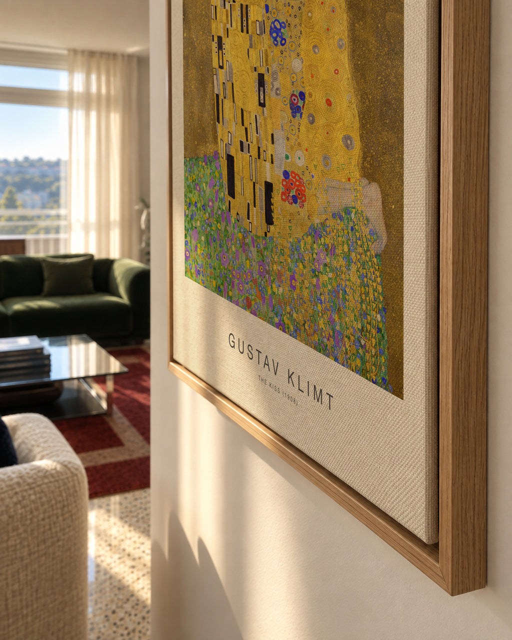 The Kiss (Special Edition) - Gustav Klimt - Framed canvas detail