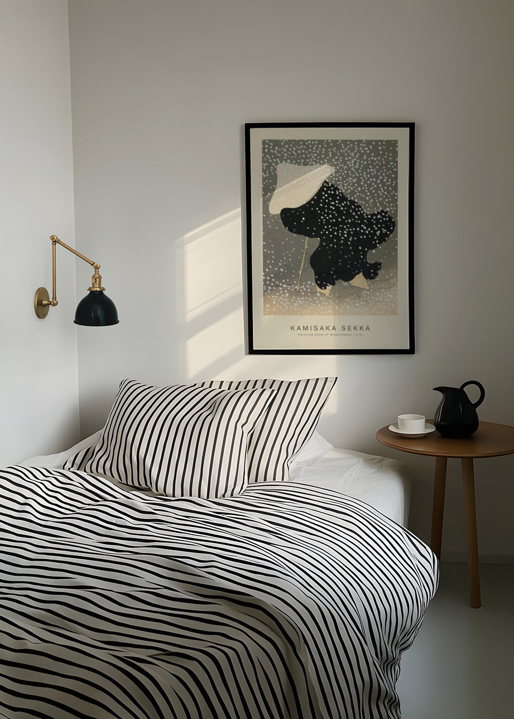 Swirling Snow of Momoyogusa (Special Edition) - Kamisaka Sekka - Framed poster in an interior