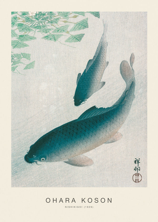 Nishikigoi, Two Koi Carp (Special Edition) - Ohara Koson