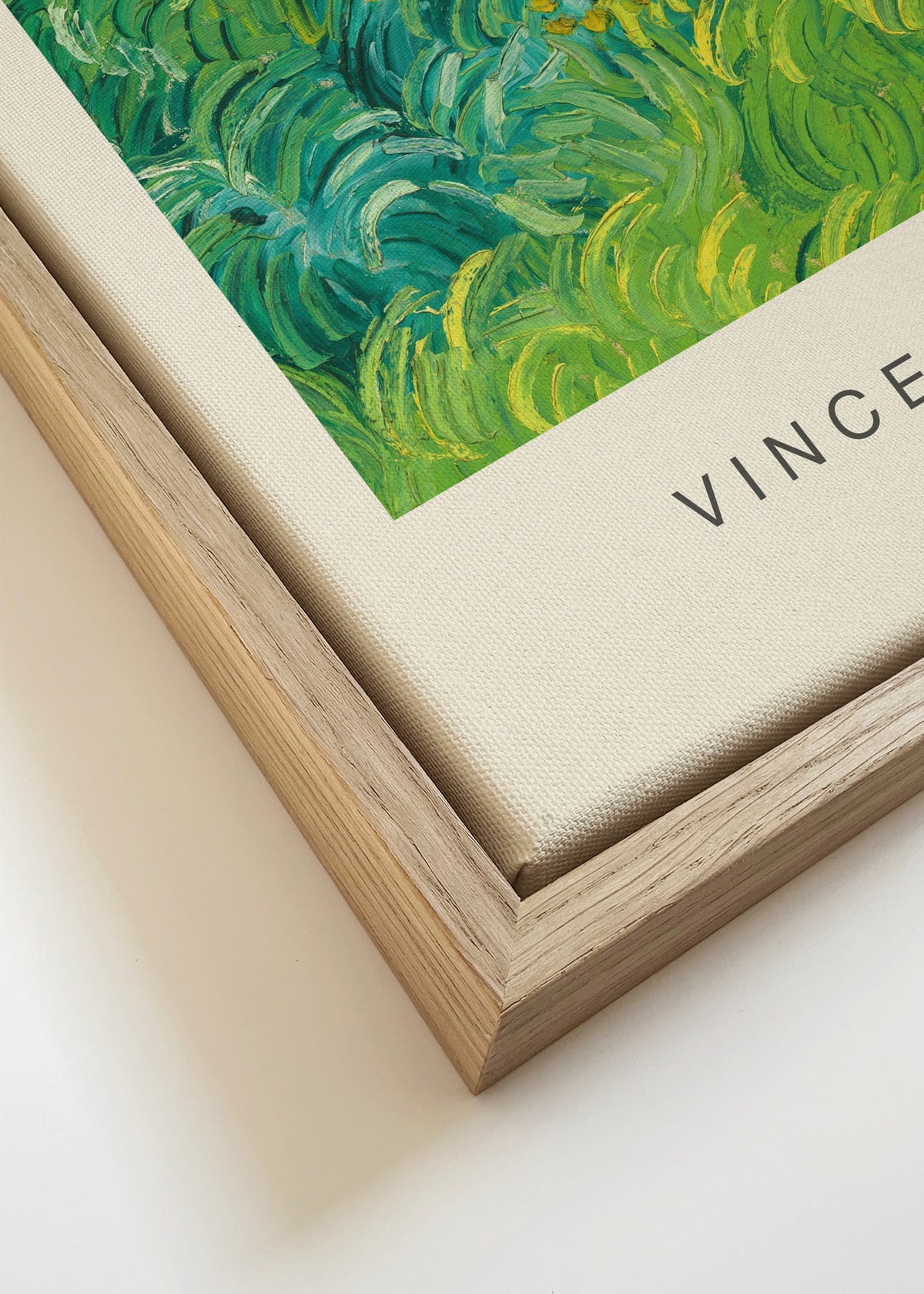 Green Wheat Fields (Special Edition) - Vincent van Gogh - Framed canvas detail