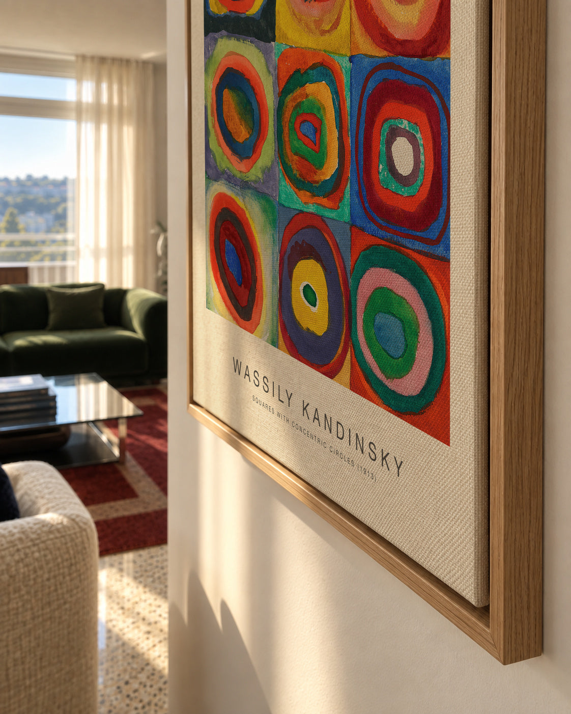 Squares with Concentric Circles (Special Edition) - Wassily Kandinsky - Framed canvas detail