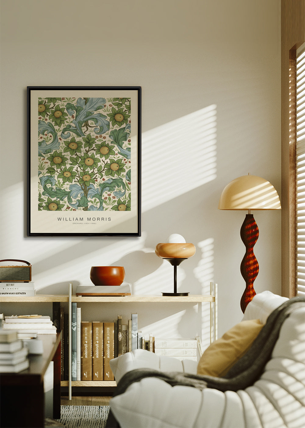 Orchard (Special Edition) - William Morris - Framed canvas in an interior