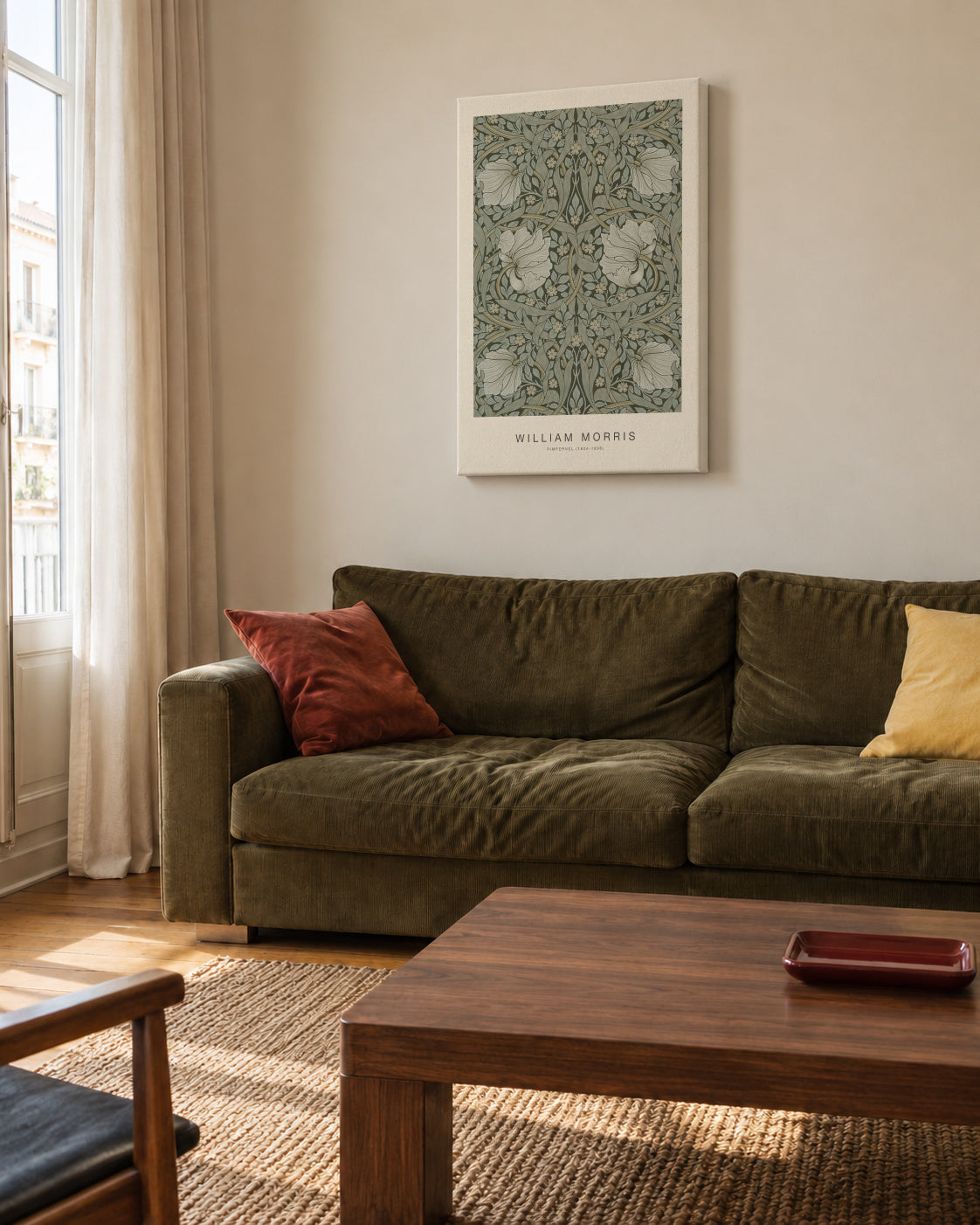 Pimpernel (Special Edition) - William Morris - Unframed canvas in an interior