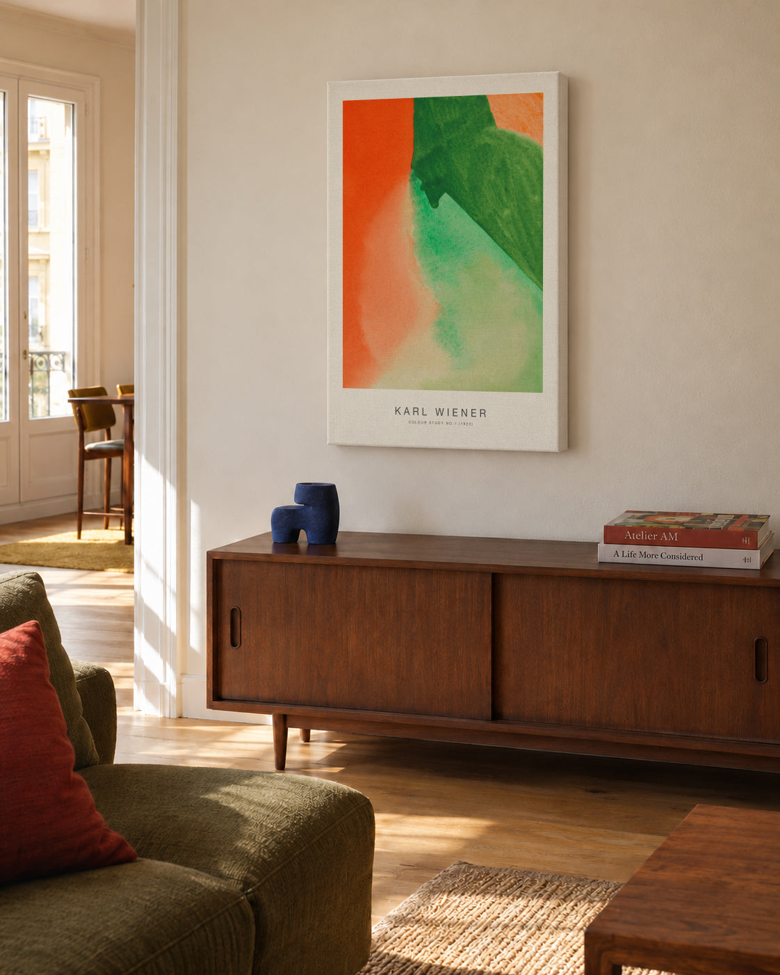 Colour Study No.1 - Karl Wiener - Unframed canvas in an interior