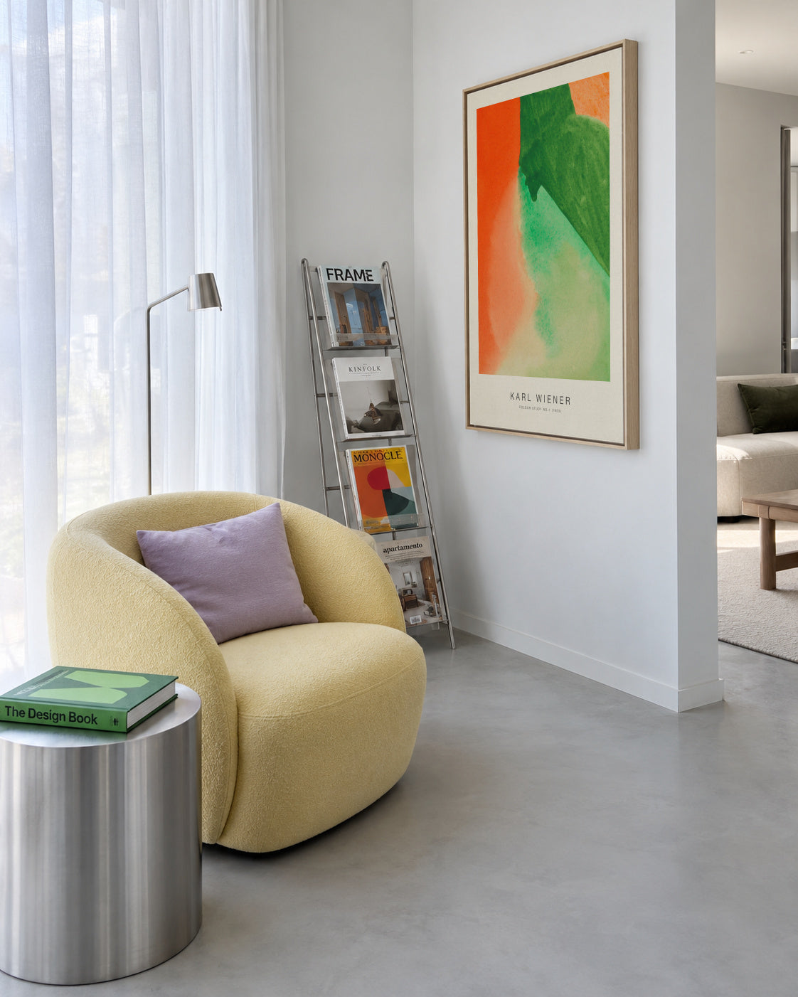 Colour Study No.1 - Karl Wiener - Framed canvas in an interior