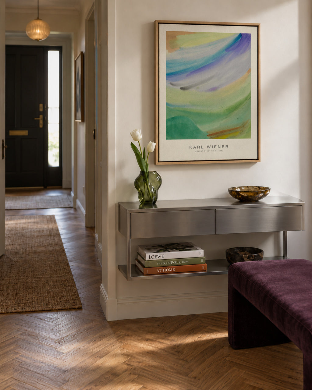 Colour Study No.2 - Karl Wiener - Framed canvas in an interior