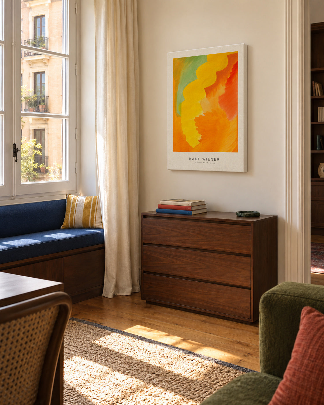 Colour Study No.5 - Karl Wiener - Unframed canvas in an interior