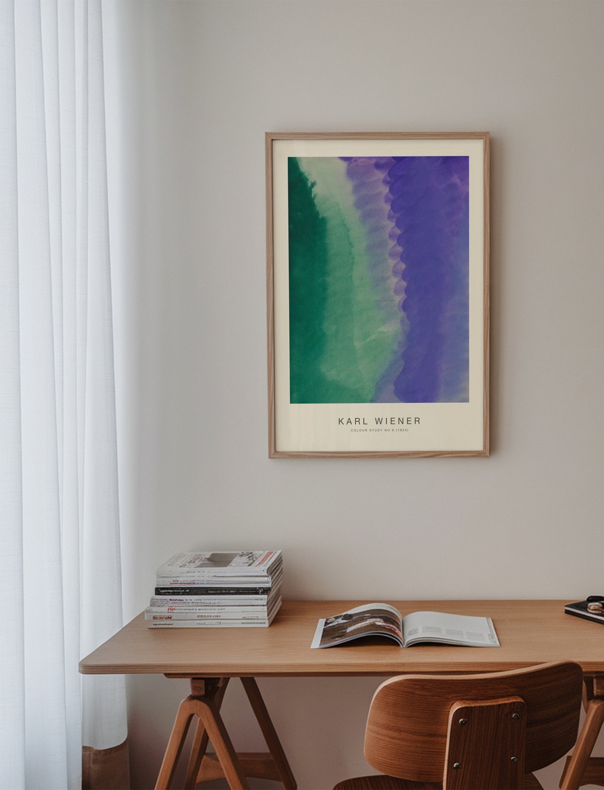Colour Study No.9 - Karl Wiener - Framed poster in an interior