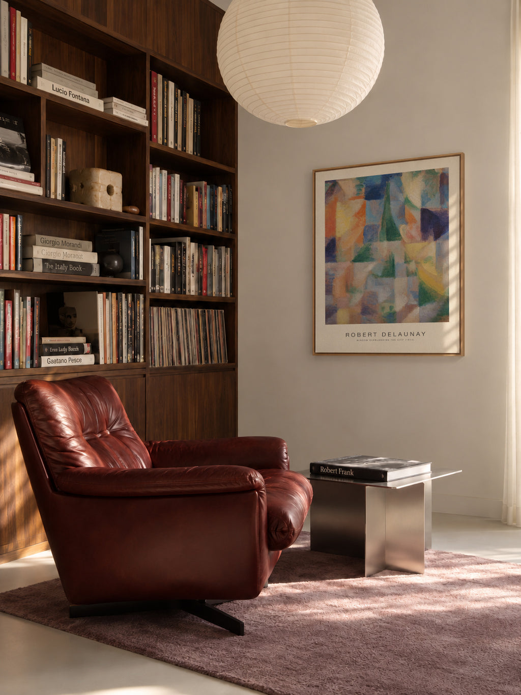 Window overlooking the City (Special Edition) - Robert Delaunay - Framed canvas in an interior