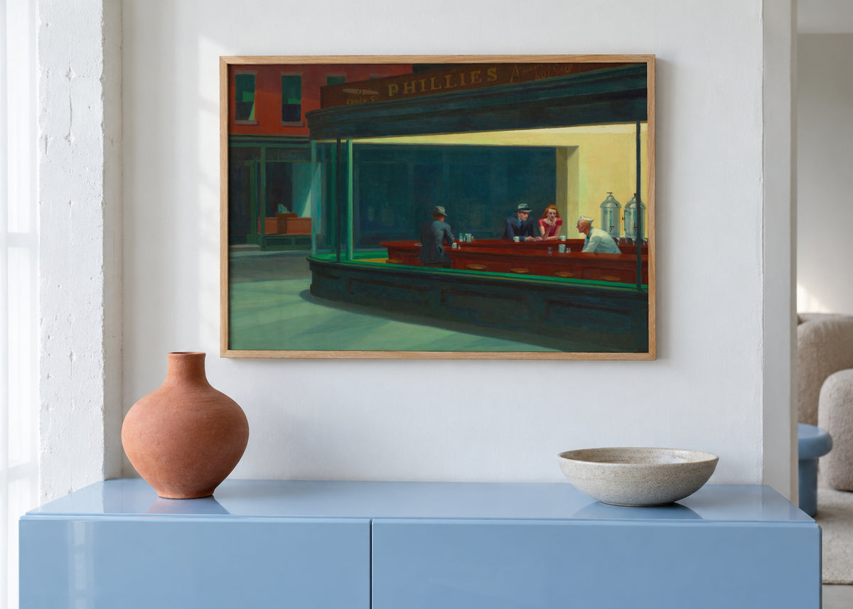 Nighthawks - Edward Hopper - Poster en ambiente