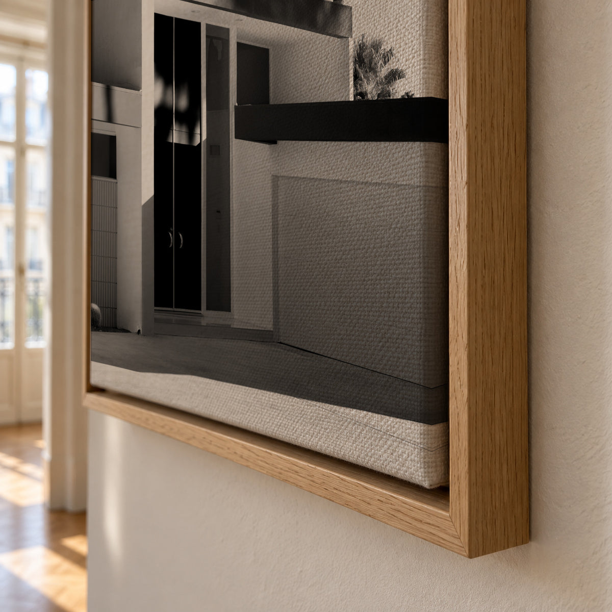 Black California - Palm Springs Modern Design - Framed canvas detail