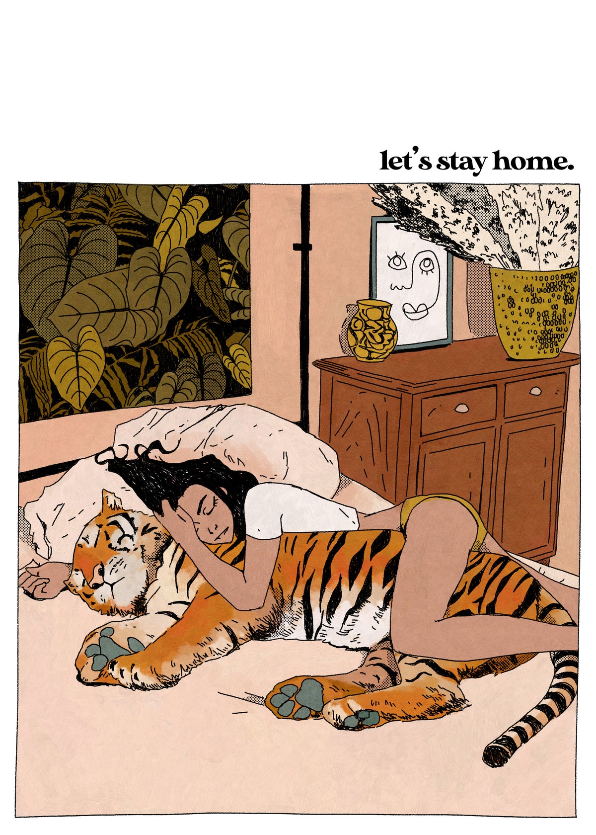 Let's stay home I - Unframed art print