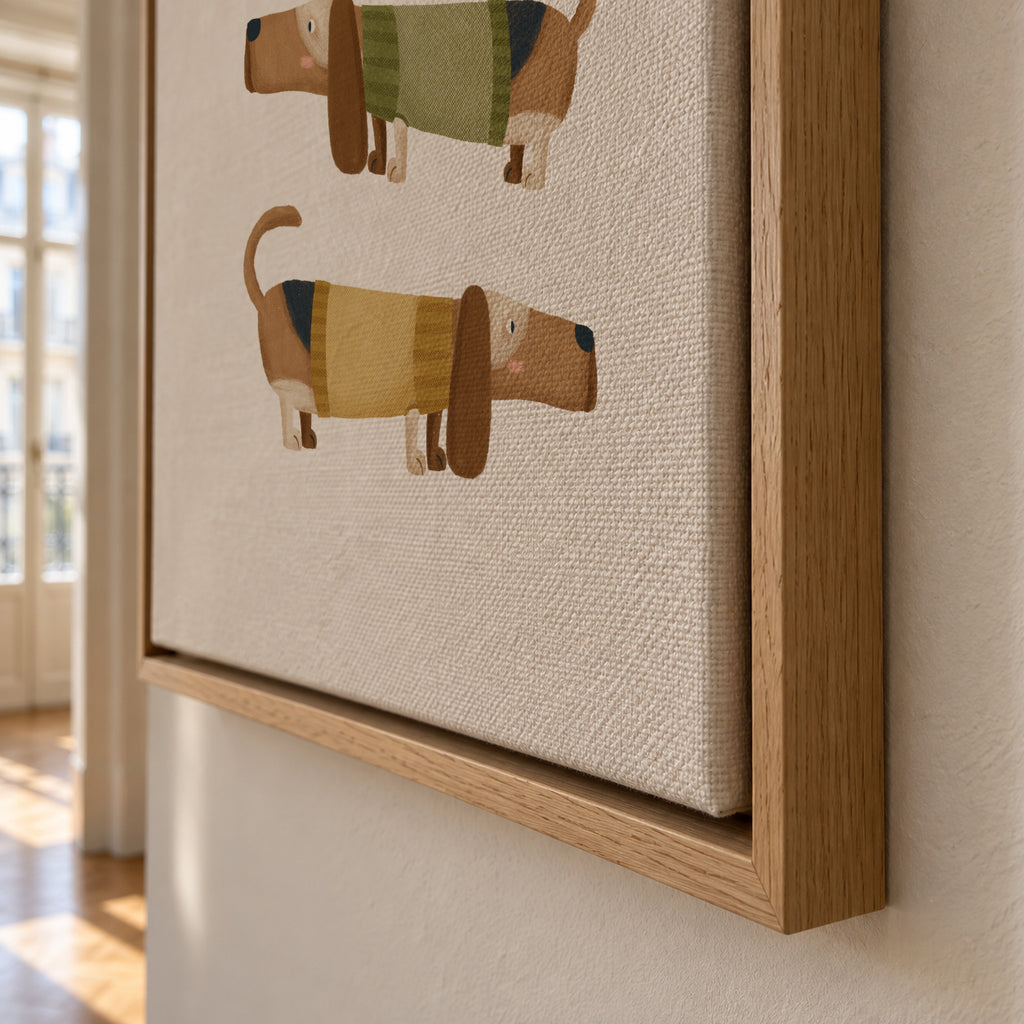 Basset Hound - Framed canvas detail