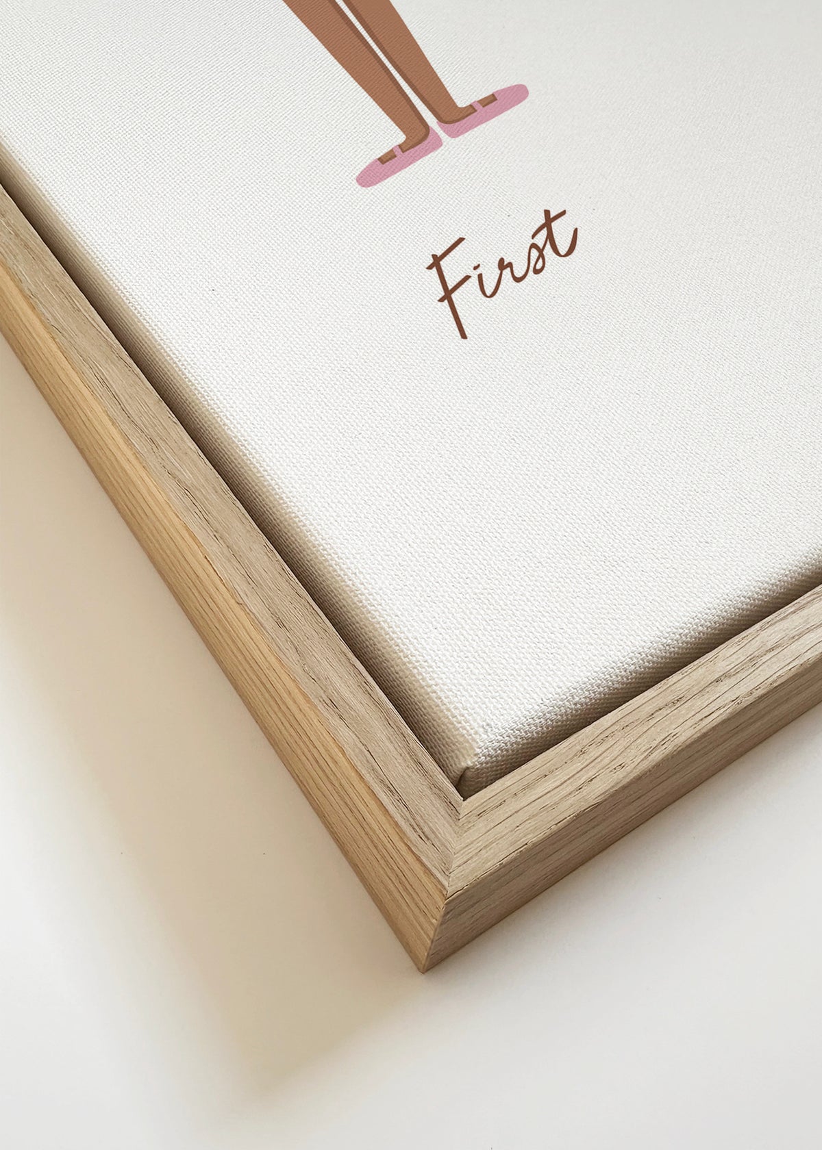 Las 5 posiciones de ballet - Framed canvas detail