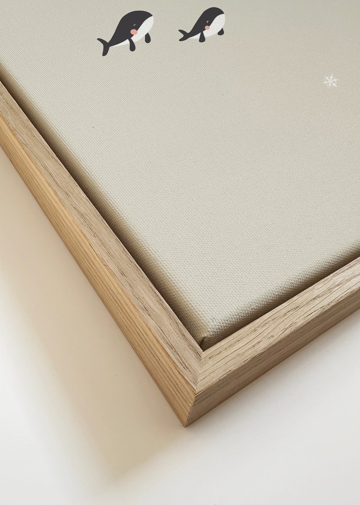 Mapa con animales beige - Framed canvas detail