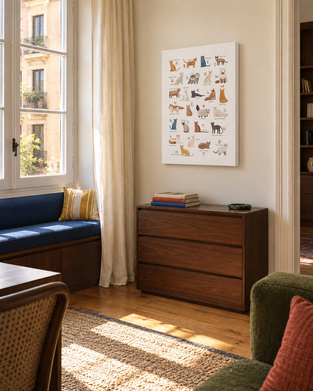 Abecedario gatos (ingles) - Unframed canvas in an interior
