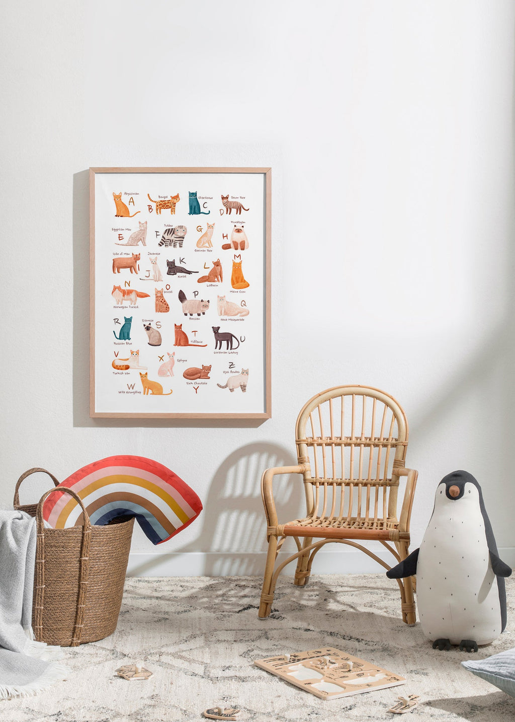 Lámina infantil: abecedario de gatos ilustrados – Product1