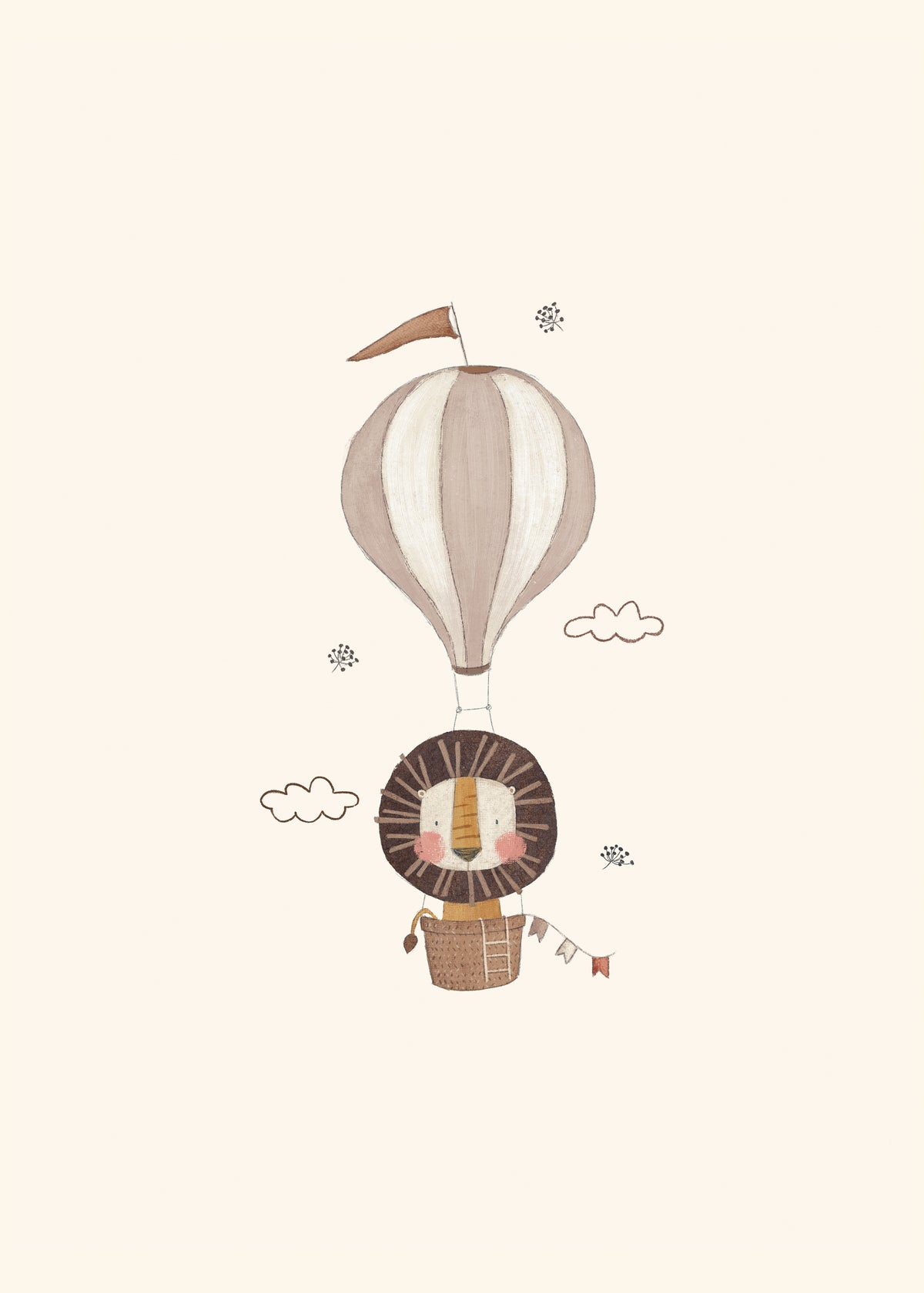 Balloon Lion - Unframed art print
