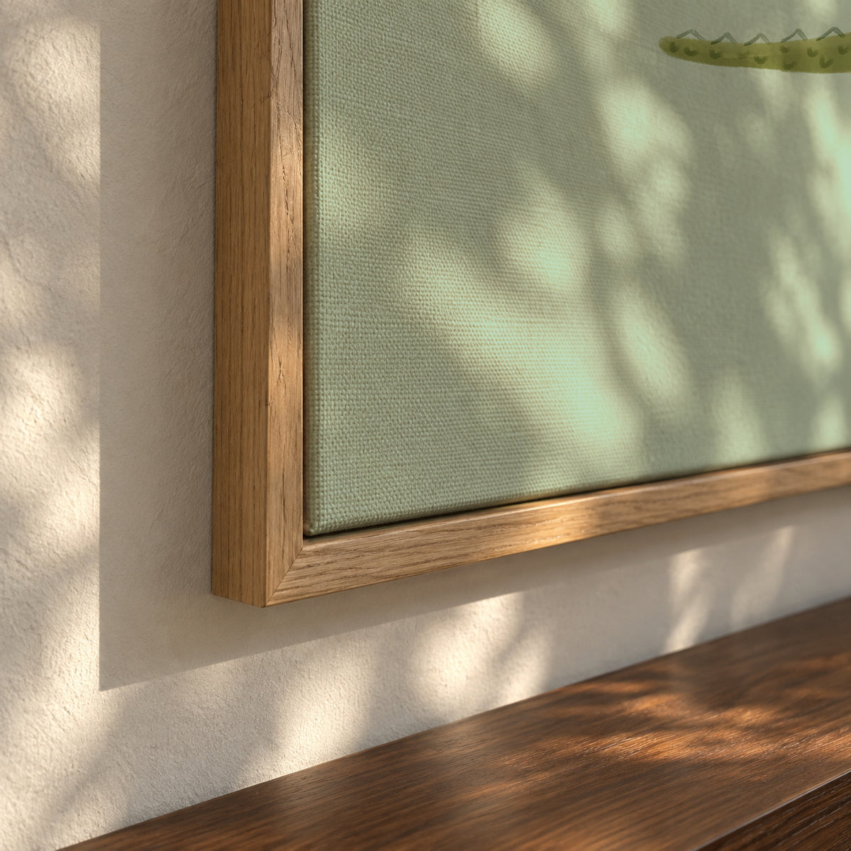 Crocodile - Framed canvas detail