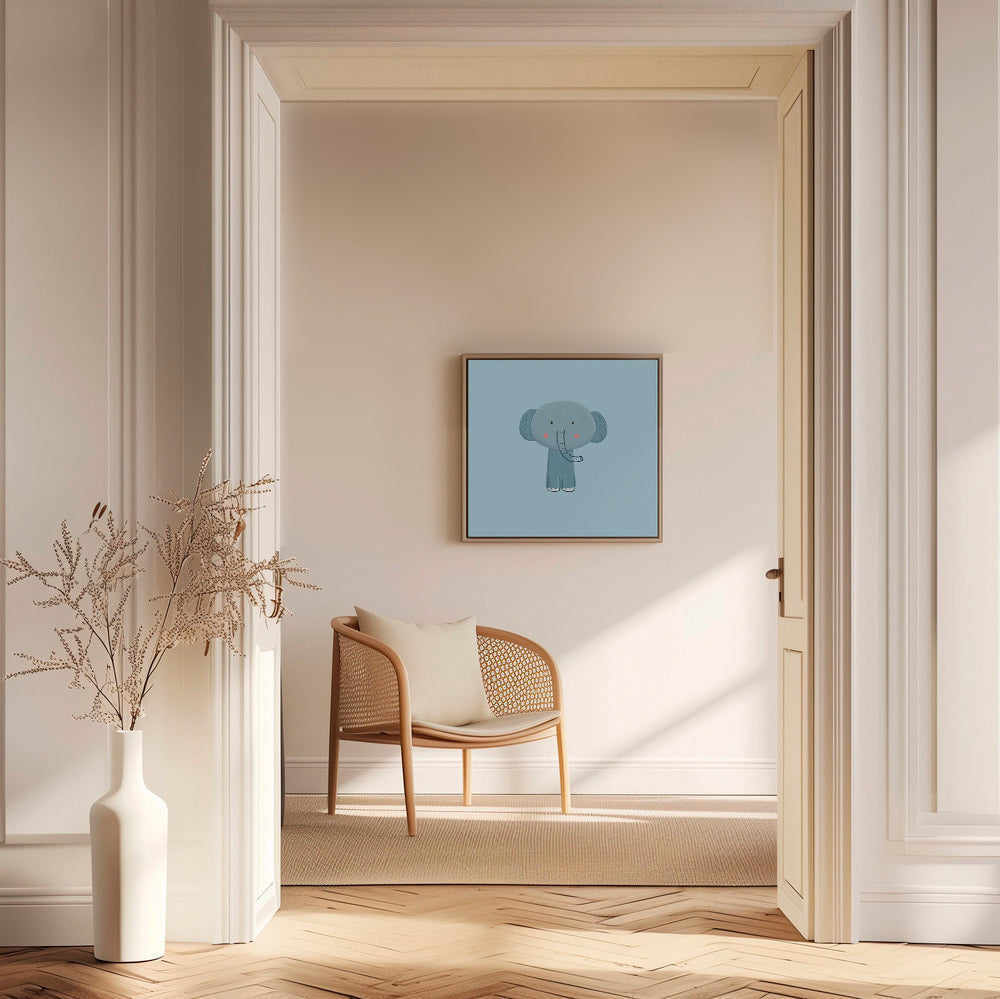 Lámina infantil con elefante azul – Canvas2