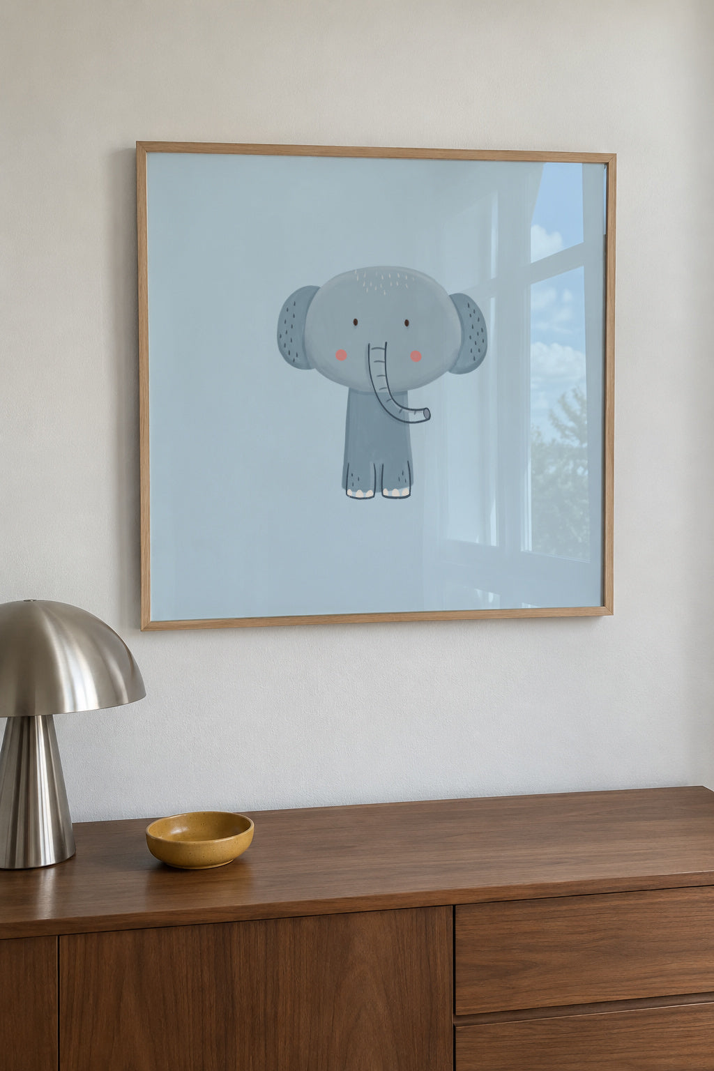 Elephant - Framed poster in an interior