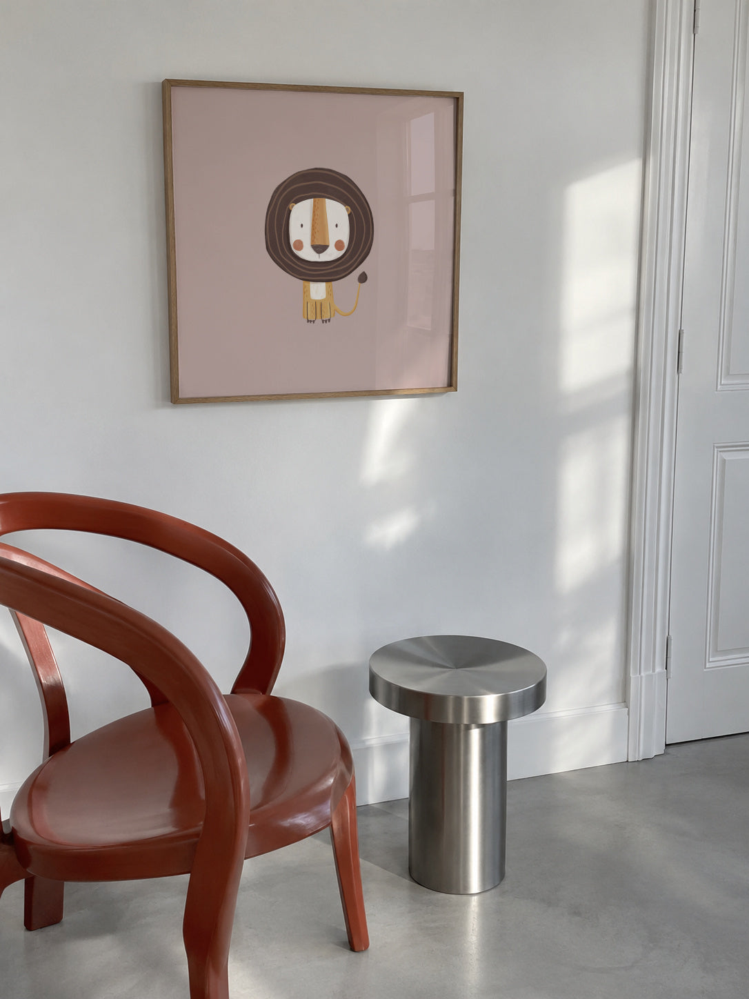 Lion - Framed poster in an interior