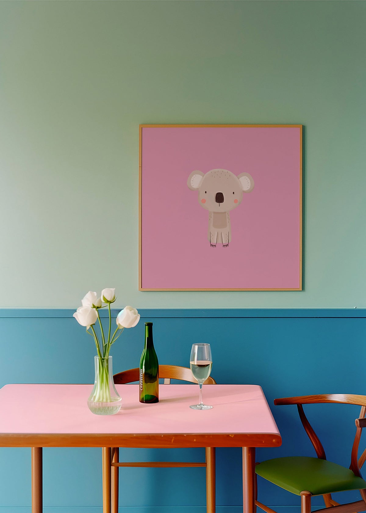 Lámina infantil: koala rosa minimal – Product2