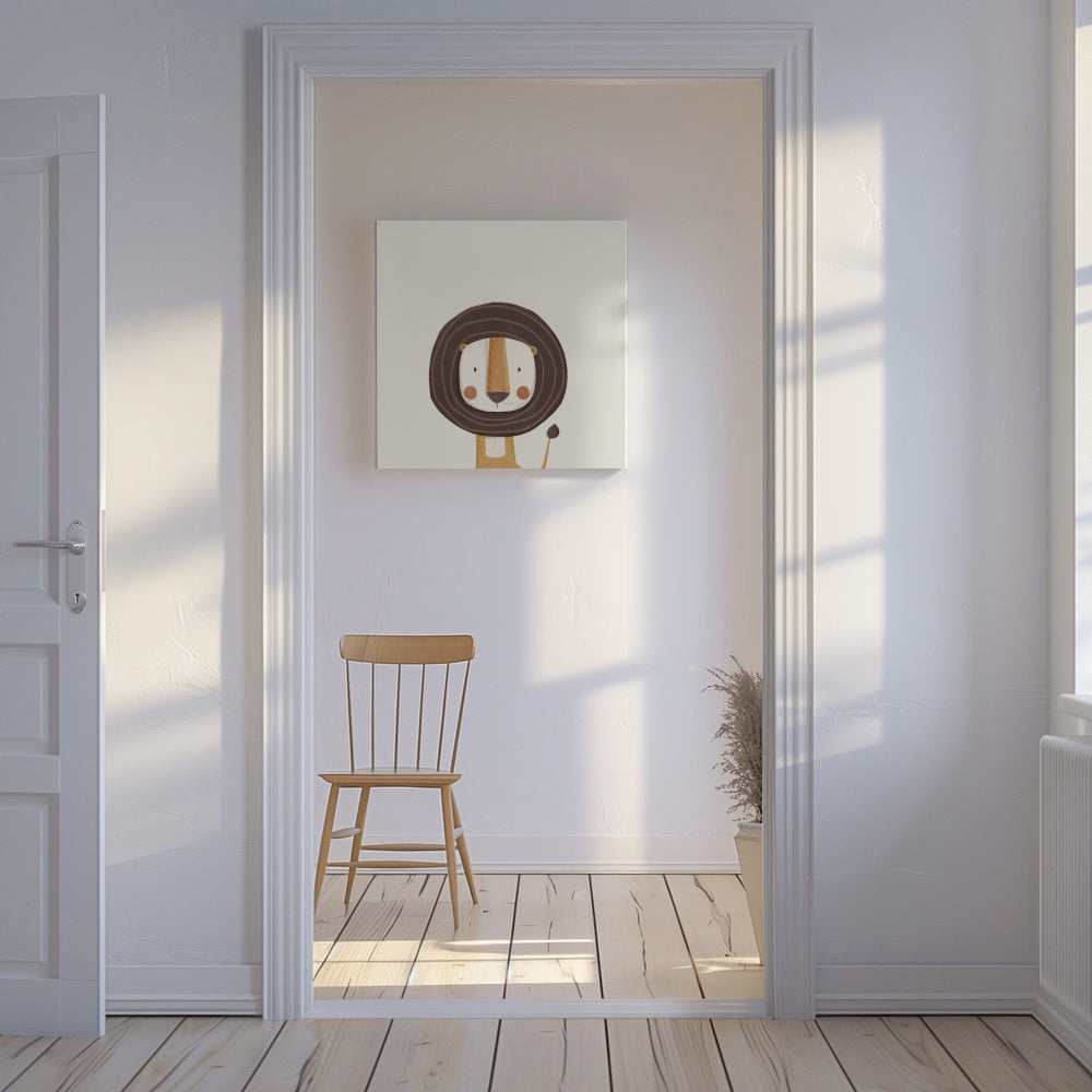 Sweet lion - Unframed canvas in an interior
