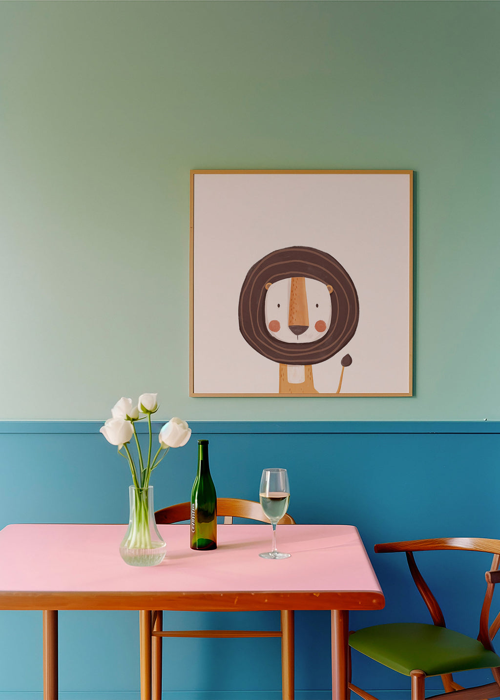 Lámina infantil con león sonriente y diseño minimal – Product3