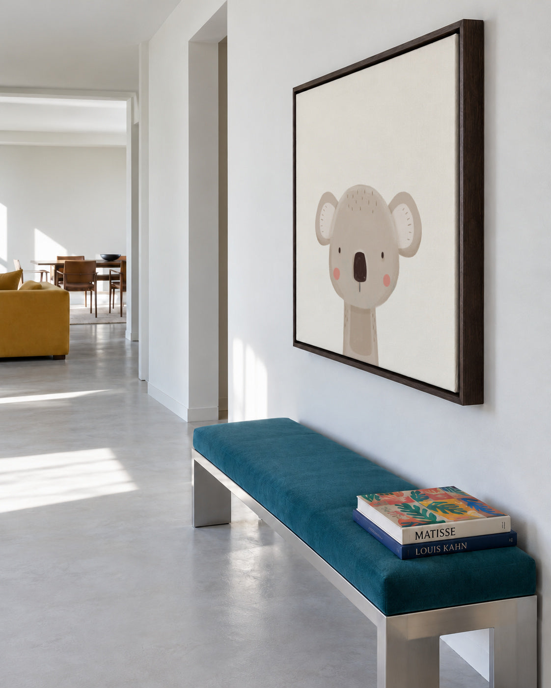 Sweet koala - Framed canvas in an interior