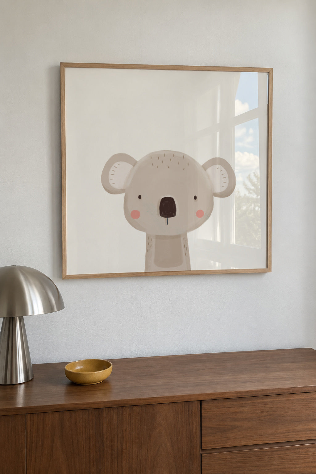 Sweet koala - Framed poster in an interior