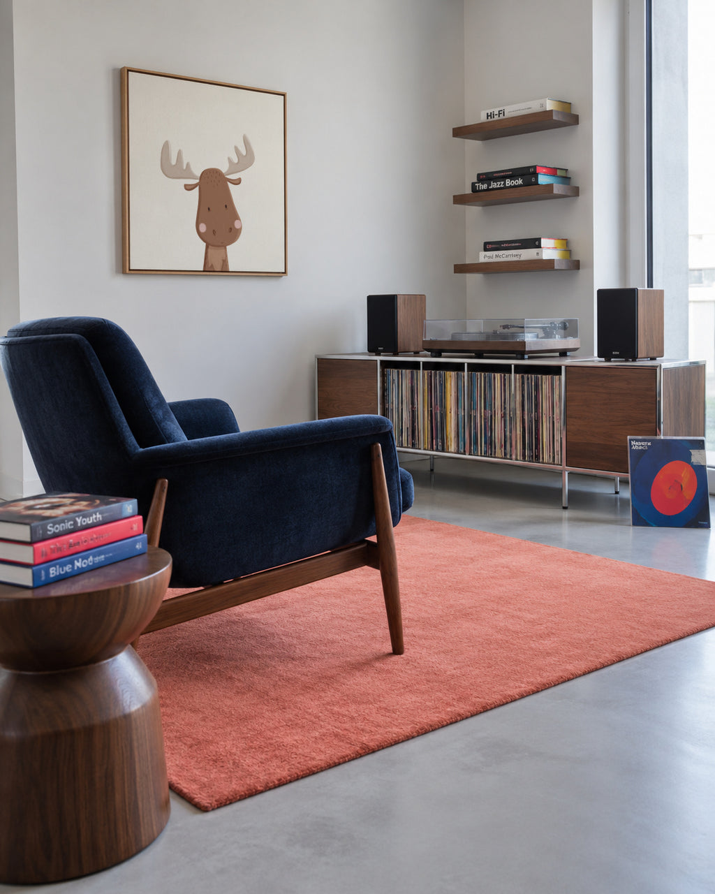 Sweet moose - Framed canvas in an interior