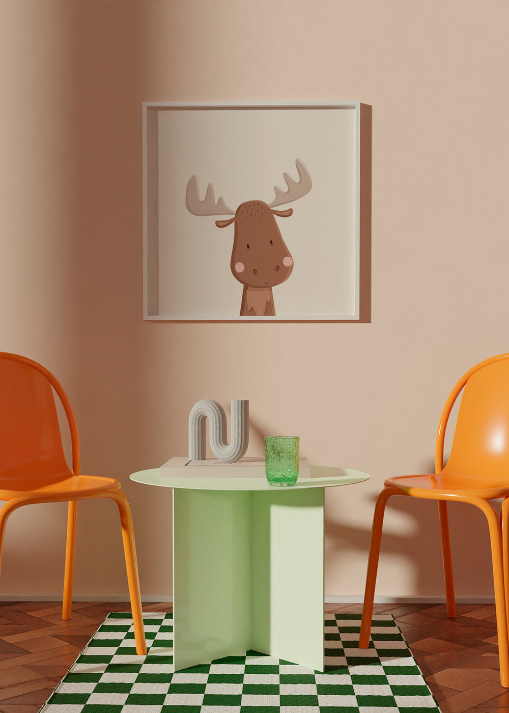 Cuadro alce infantil sobre fondo claro – Product3