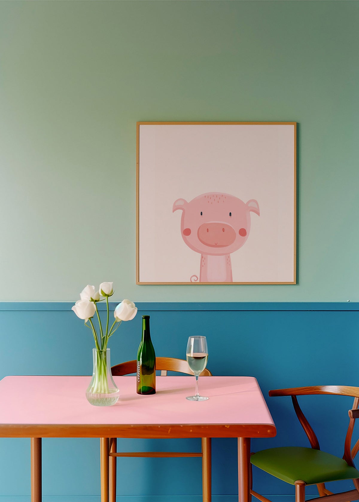 Lámina infantil con cerdito rosa simpático – Product3