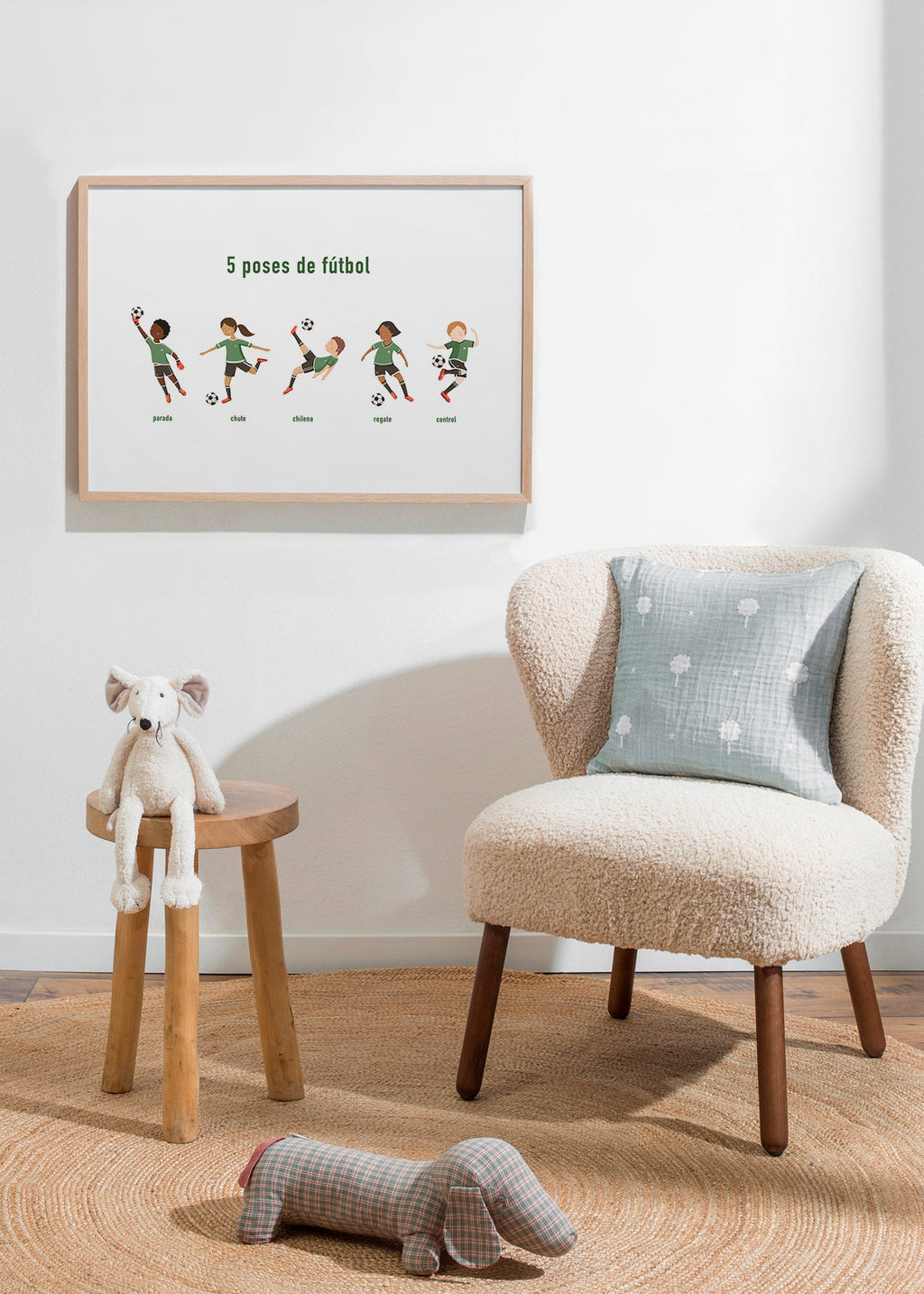 Cuadro deportivo con 5 poses de fútbol – Product3