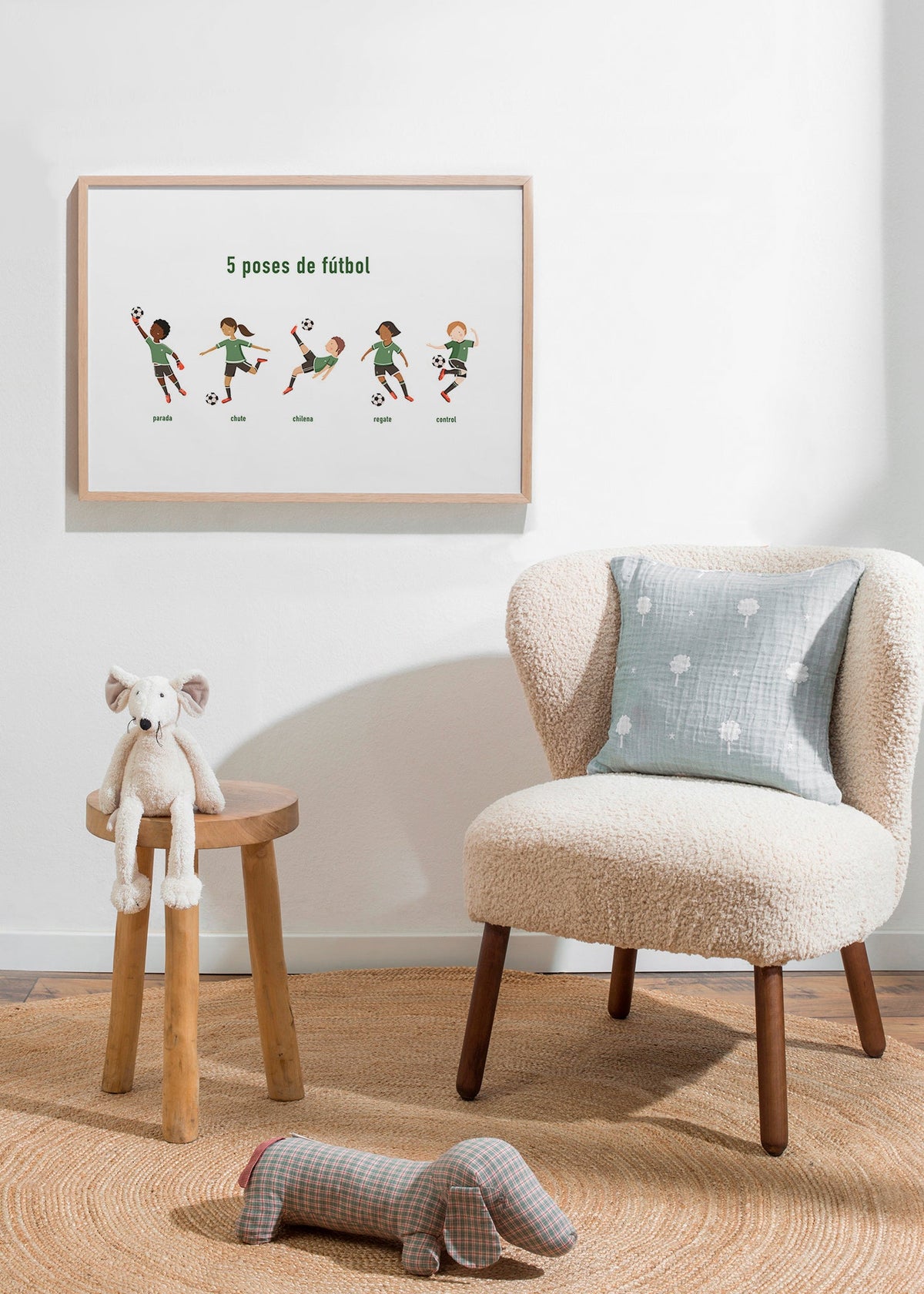 Cuadro deportivo con 5 poses de fútbol – Product3