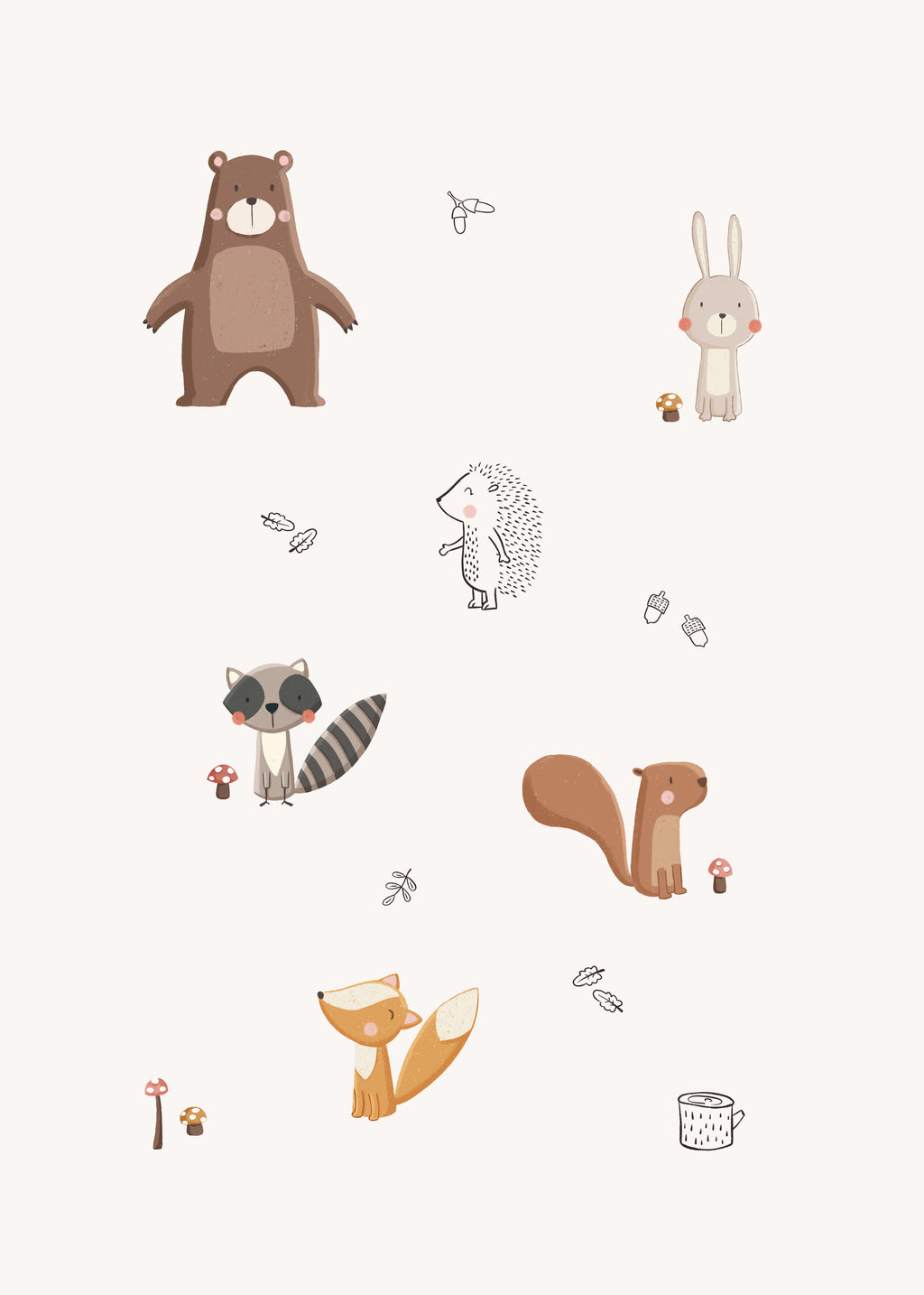Forest friends - Unframed art print
