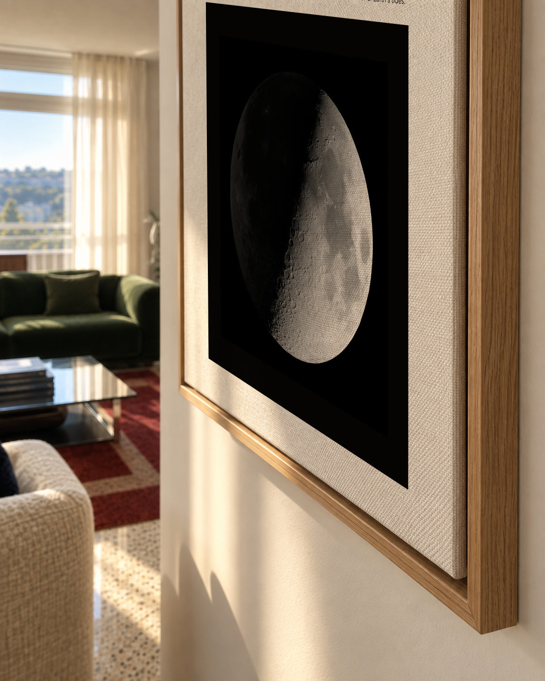 Moon - Framed canvas detail